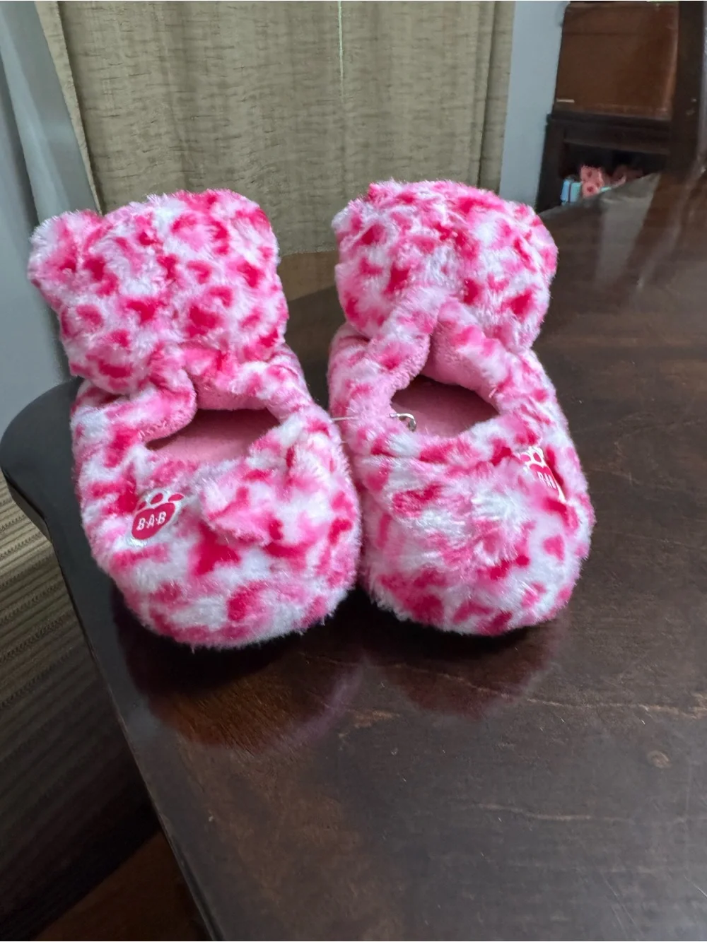 Build-A-Bear Pink Plush Kids' House Shoes